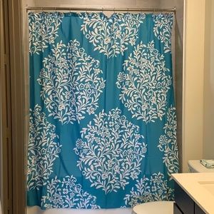 Turquoise shower curtain